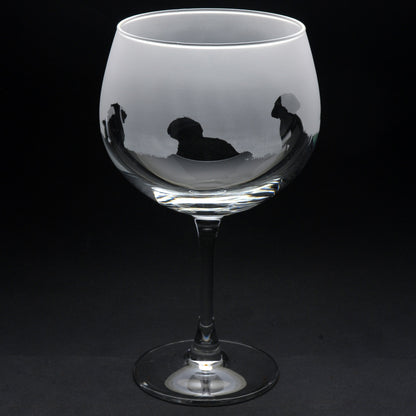 Maltese Dog Gin Cocktail Glass - Hand Etched/Engraved Gift