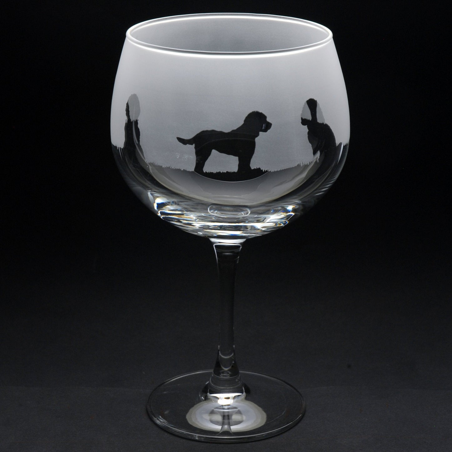 Cockapoo Dog Gin Cocktail Glass - Hand Etched/Engraved Gift