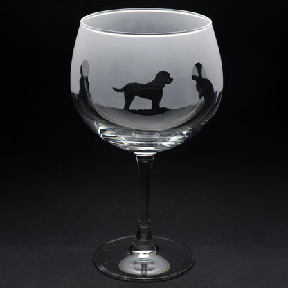 Cockapoo Dog Gin Cocktail Glass - Hand Etched/Engraved Gift