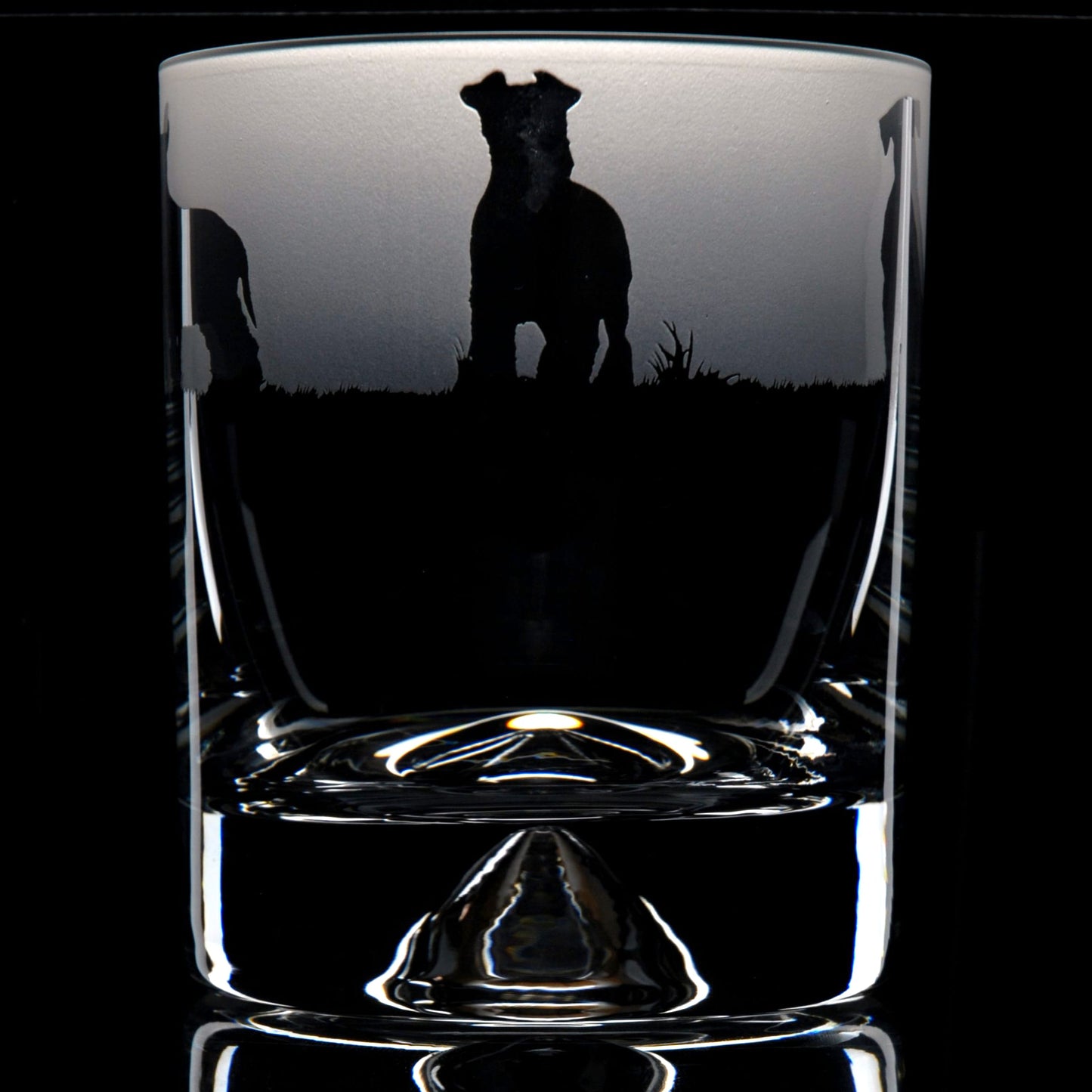 Schnauzer Dog Whiskey Tumbler Glass - Hand Etched/Engraved Gift