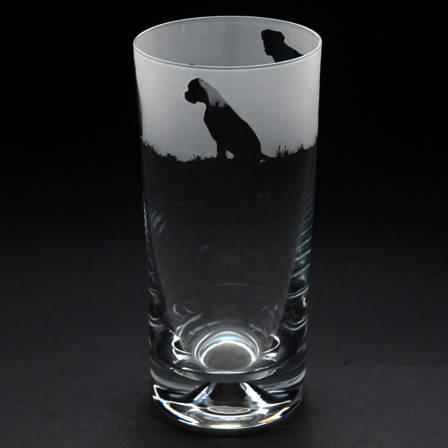 Boxer Dog Highball Glass - Hand Etched/Engraved Gift