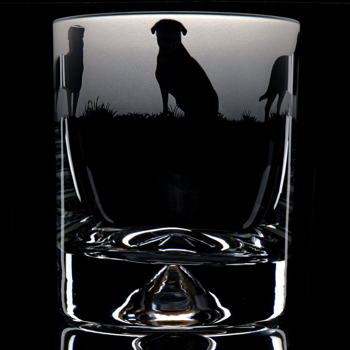 Rottweiler Dog Whiskey Tumbler Glass - Hand Etched/Engraved Gift