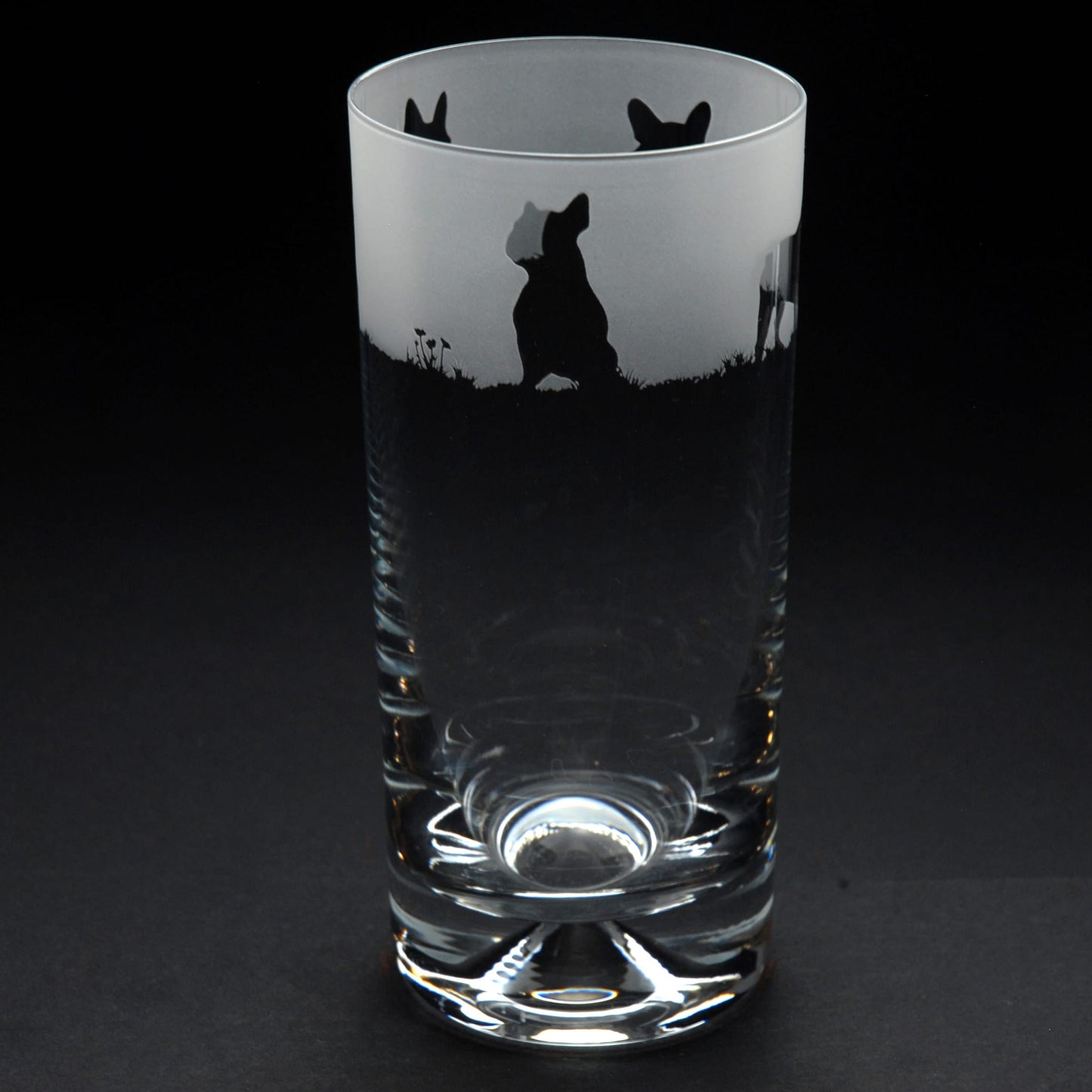 French Bulldog Dog Highball Glass - Hand Etched/Engraved Gift