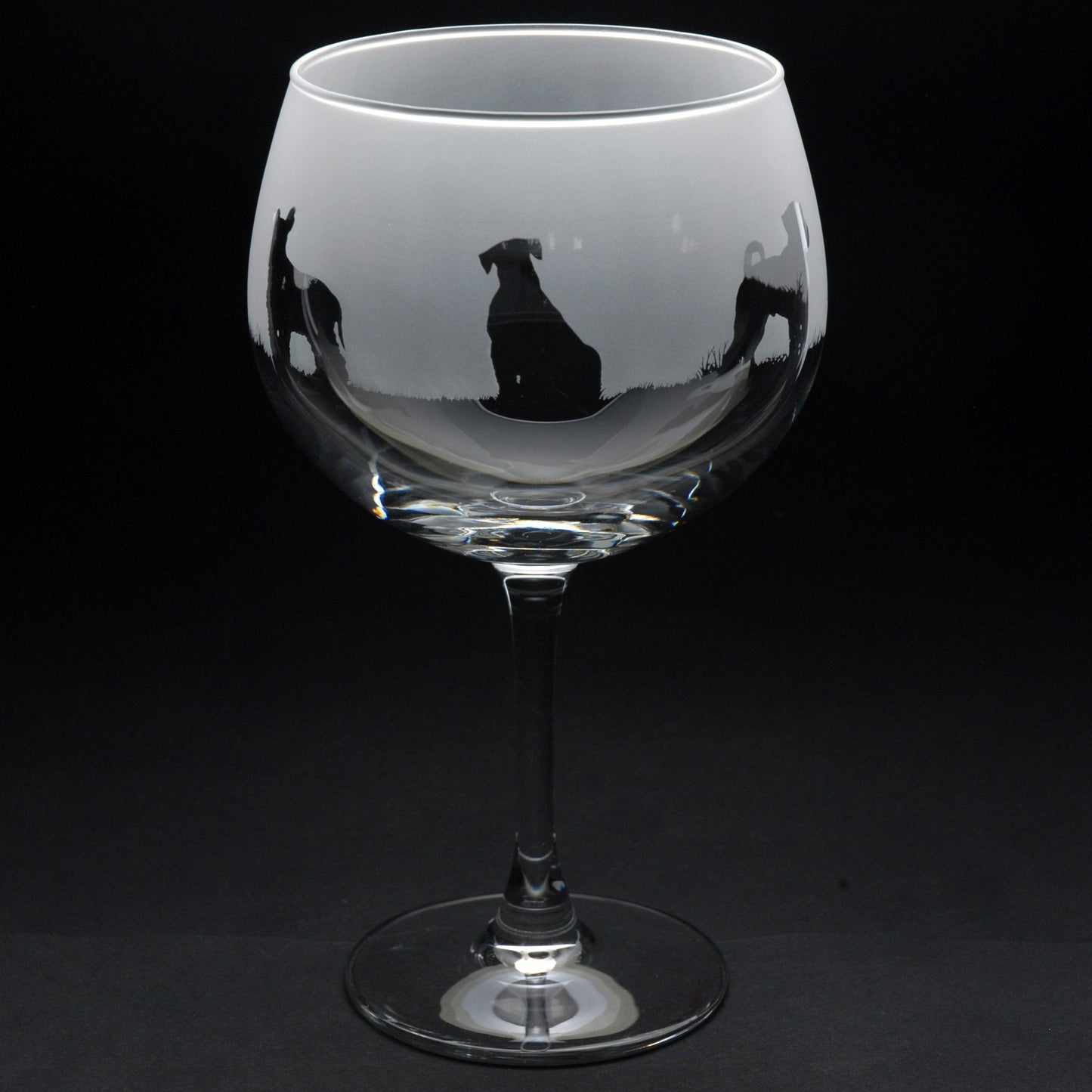 Schnauzer Dog Gin Cocktail Glass - Hand Etched/Engraved Gift