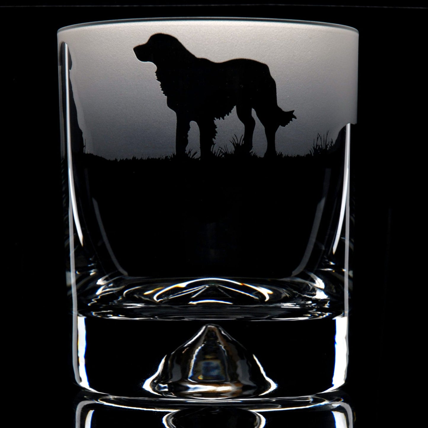 Golden Retriever Dog Whiskey Tumbler Glass - Hand Etched/Engraved Gift