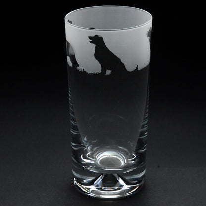 Golden Retriever Dog Highball Glass - Hand Etched/Engraved Gift