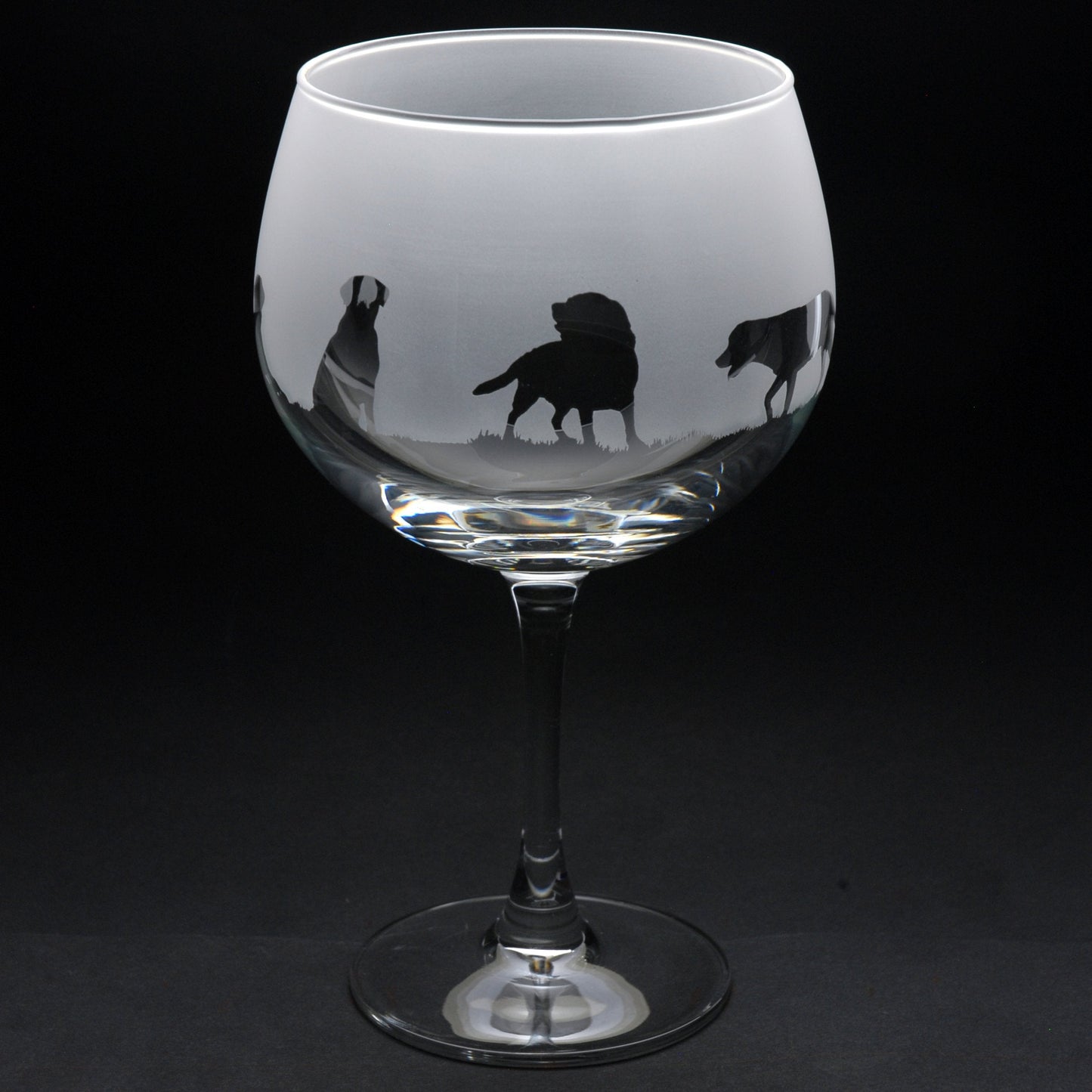 Labrador Dog Gin Cocktail Glass - Hand Etched/Engraved Gift