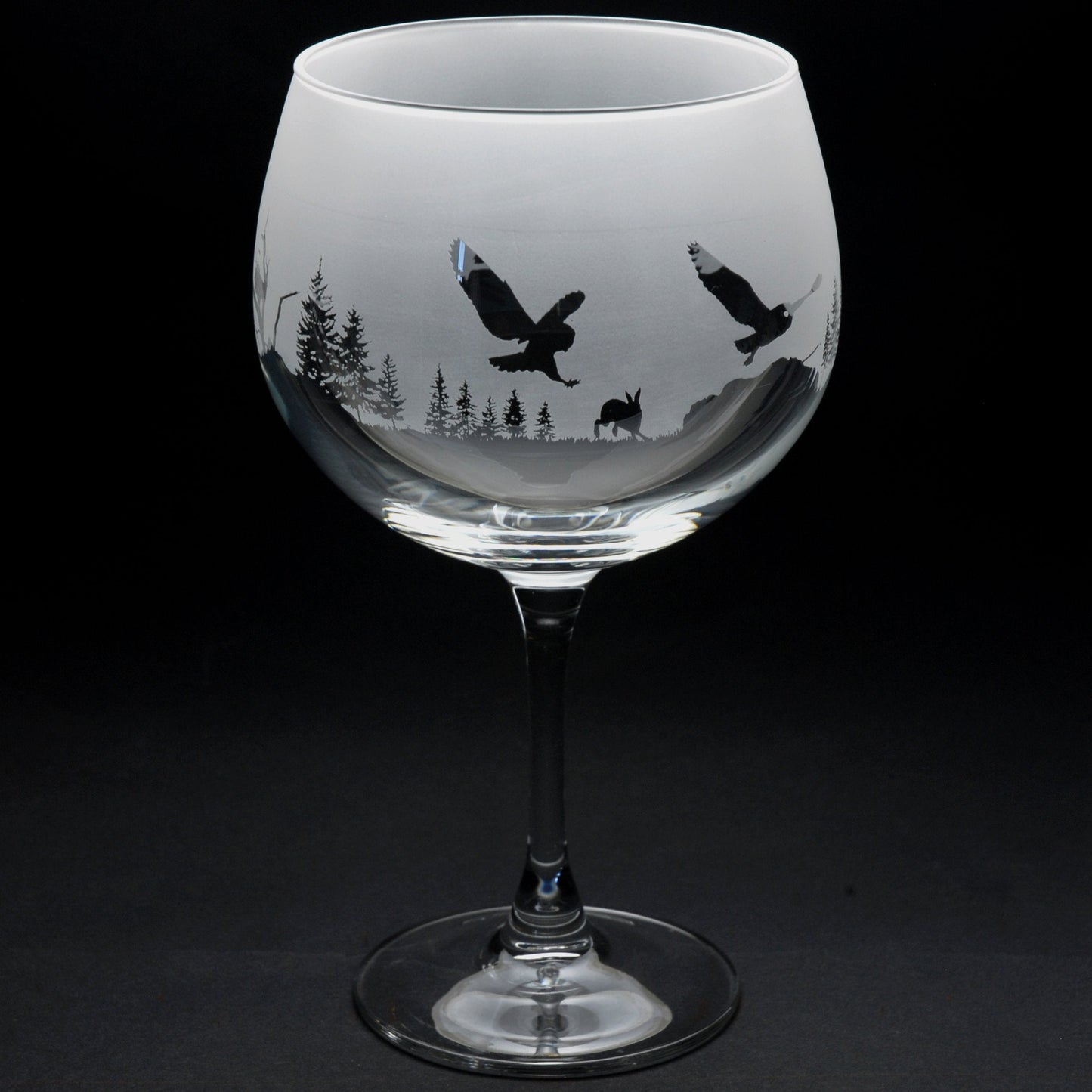 Owl Gin Cocktail Glass - Hand Etched/Engraved Gift