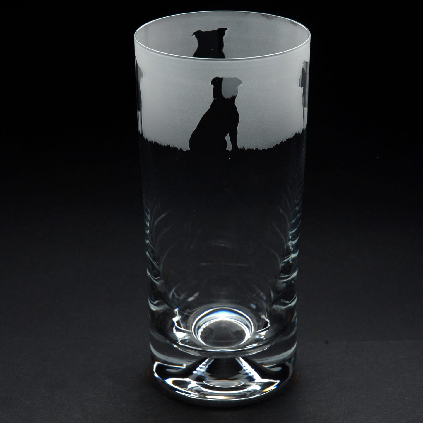 Staffy Dog Highball Glass - Hand Etched/Engraved Gift