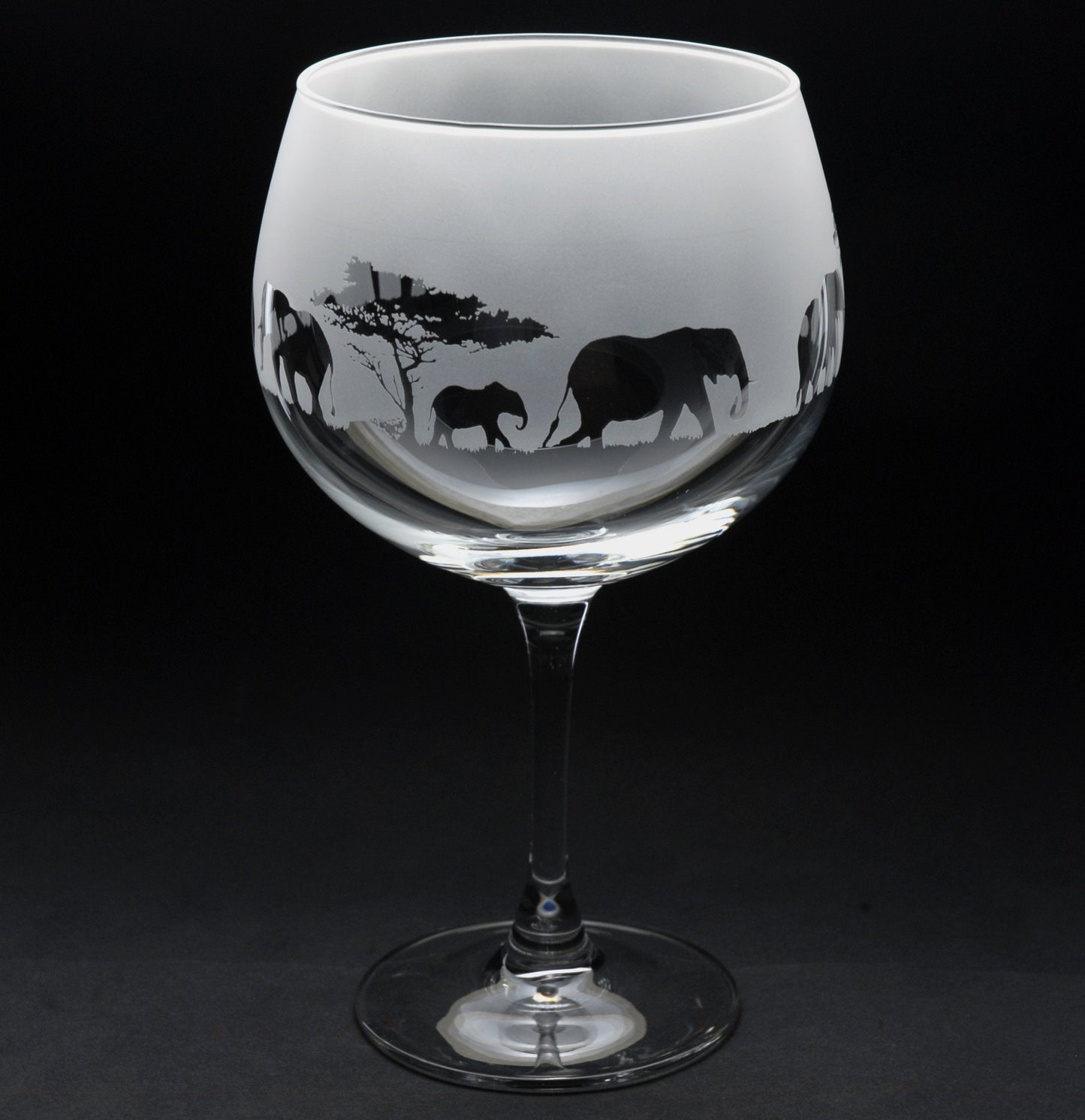 Elephant Gin Cocktail Glass - Hand Etched/Engraved Gift