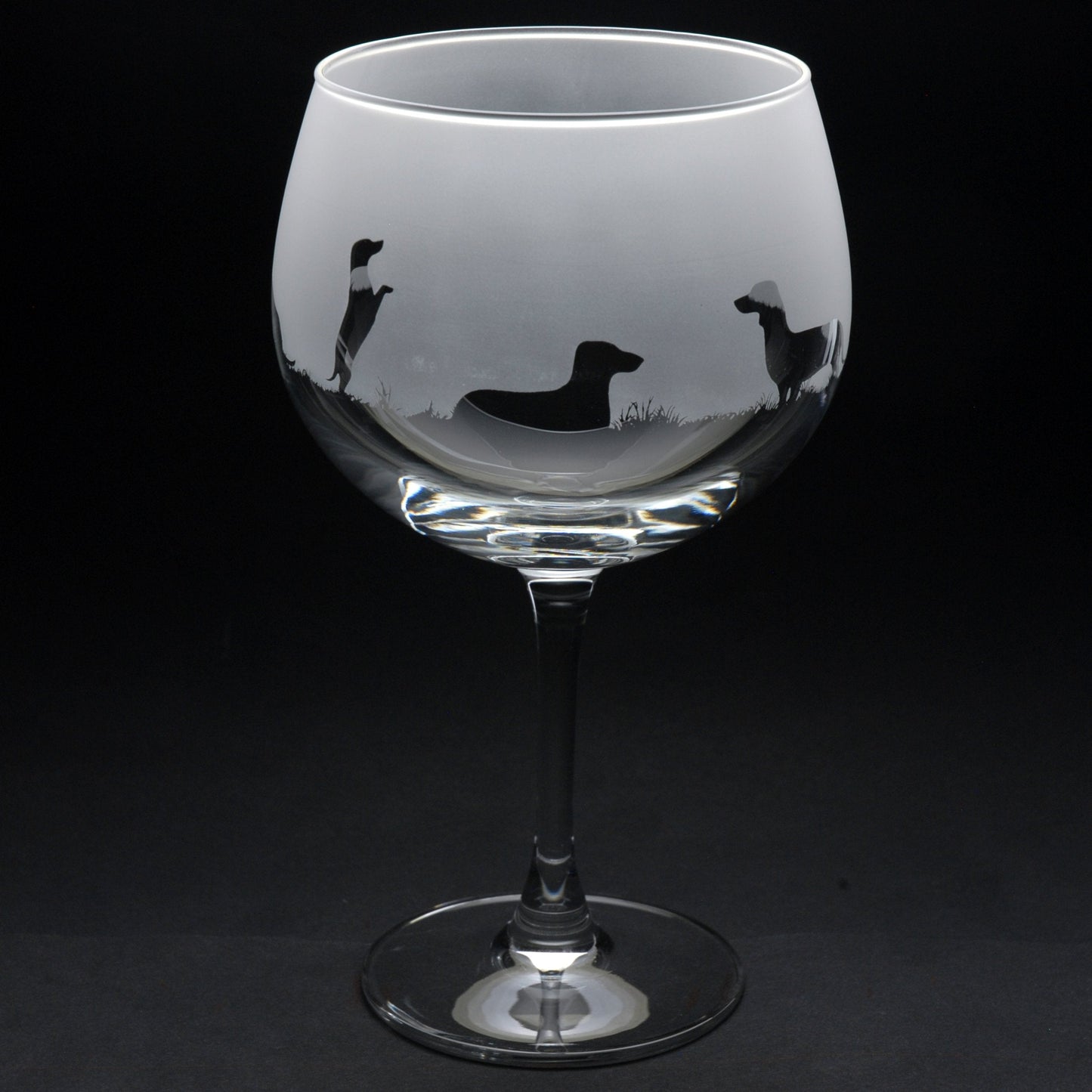 Dachshund Dog Gin Cocktail Glass - Hand Etched/Engraved Gift