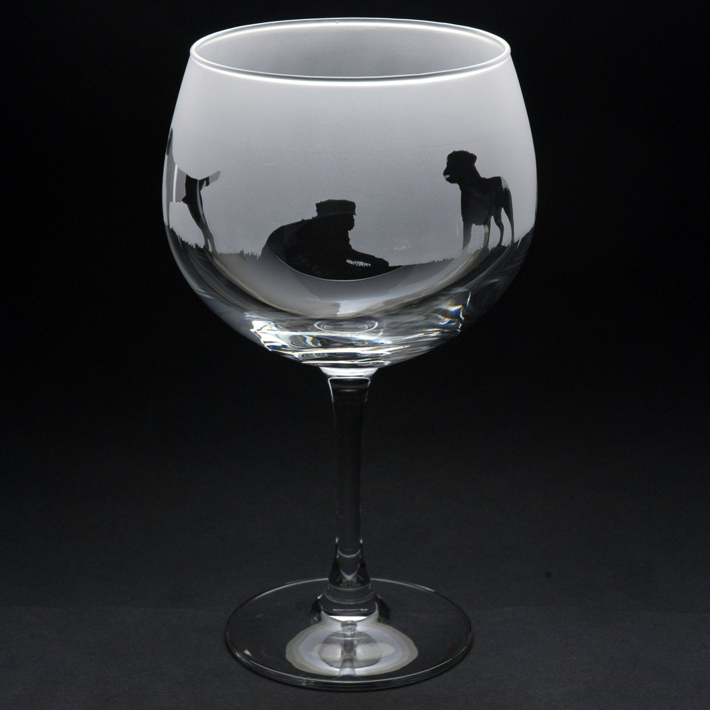 Border Terrier Dog Gin Cocktail Glass - Hand Etched/Engraved Gift