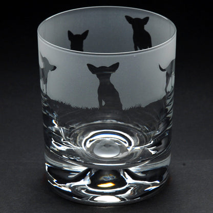 Cavalier King Charles Dog Whiskey Tumbler Glass - Hand Etched/Engraved Gift