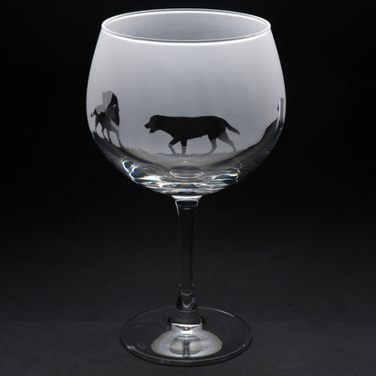 Labrador Dog Gin Cocktail Glass - Hand Etched/Engraved Gift