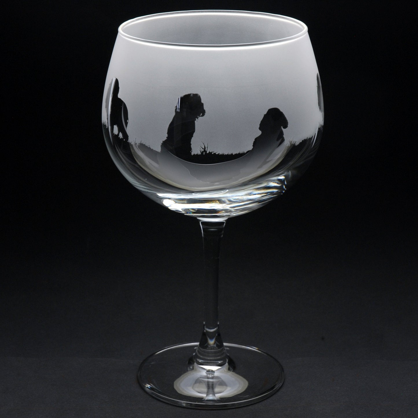 Cavalier King Charles Dog Gin Cocktail Glass - Hand Etched/Engraved Gift