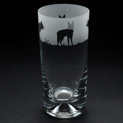 German Shepherd Dog Highball Glass - Hand Etched/Engraved Gift