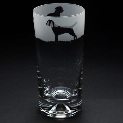 Border Terrier Dog Highball Glass - Hand Etched/Engraved Gift