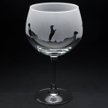 Dachshund Dog Gin Cocktail Glass - Hand Etched/Engraved Gift