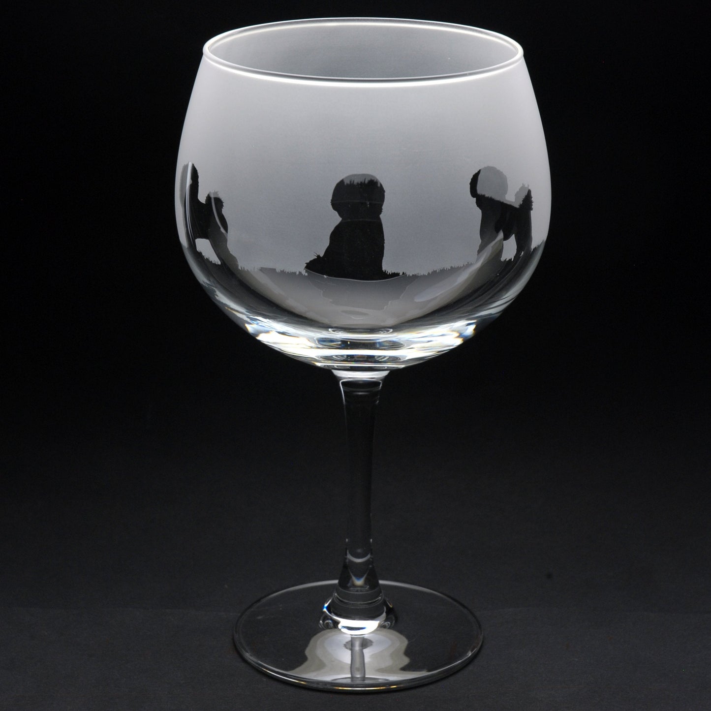 Bichon Frise Dog Gin Cocktail Glass - Hand Etched/Engraved Gift