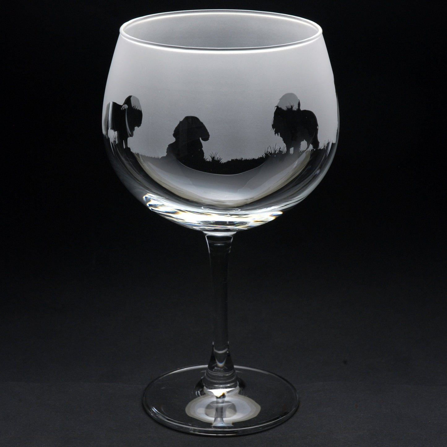 Cavalier King Charles Dog Gin Cocktail Glass - Hand Etched/Engraved Gift