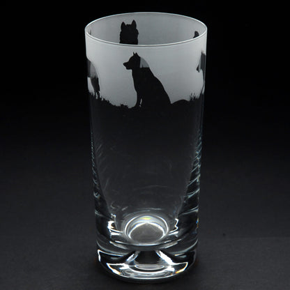 Husky Dog Highball Glass - Hand Etched/Engraved Gift