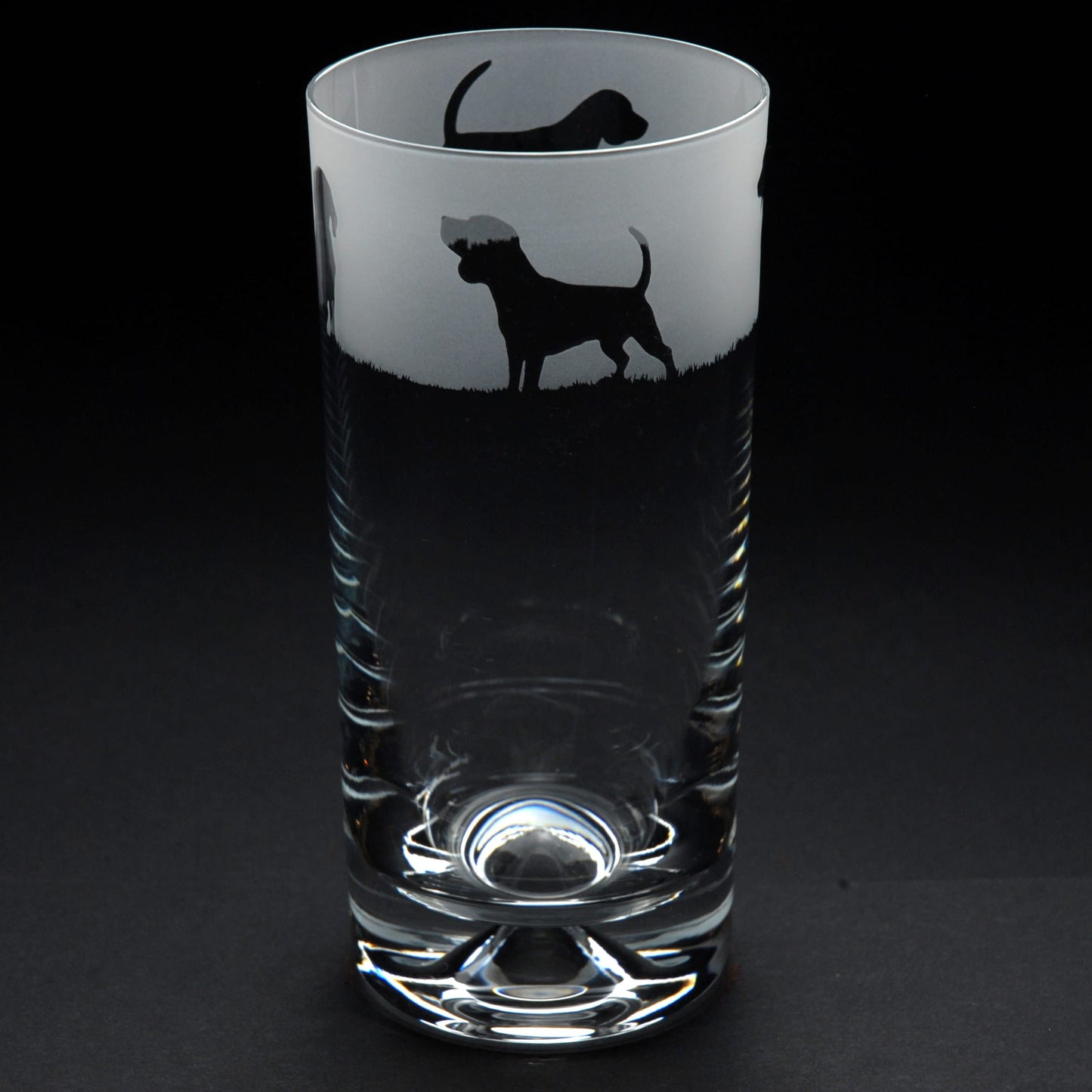 Beagle Dog Highball Glass - Hand Etched/Engraved Gift