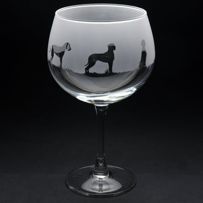 Great Dane Dog Gin Cocktail Glass - Hand Etched/Engraved Gift