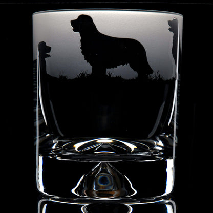 Golden Retriever Dog Whiskey Tumbler Glass - Hand Etched/Engraved Gift