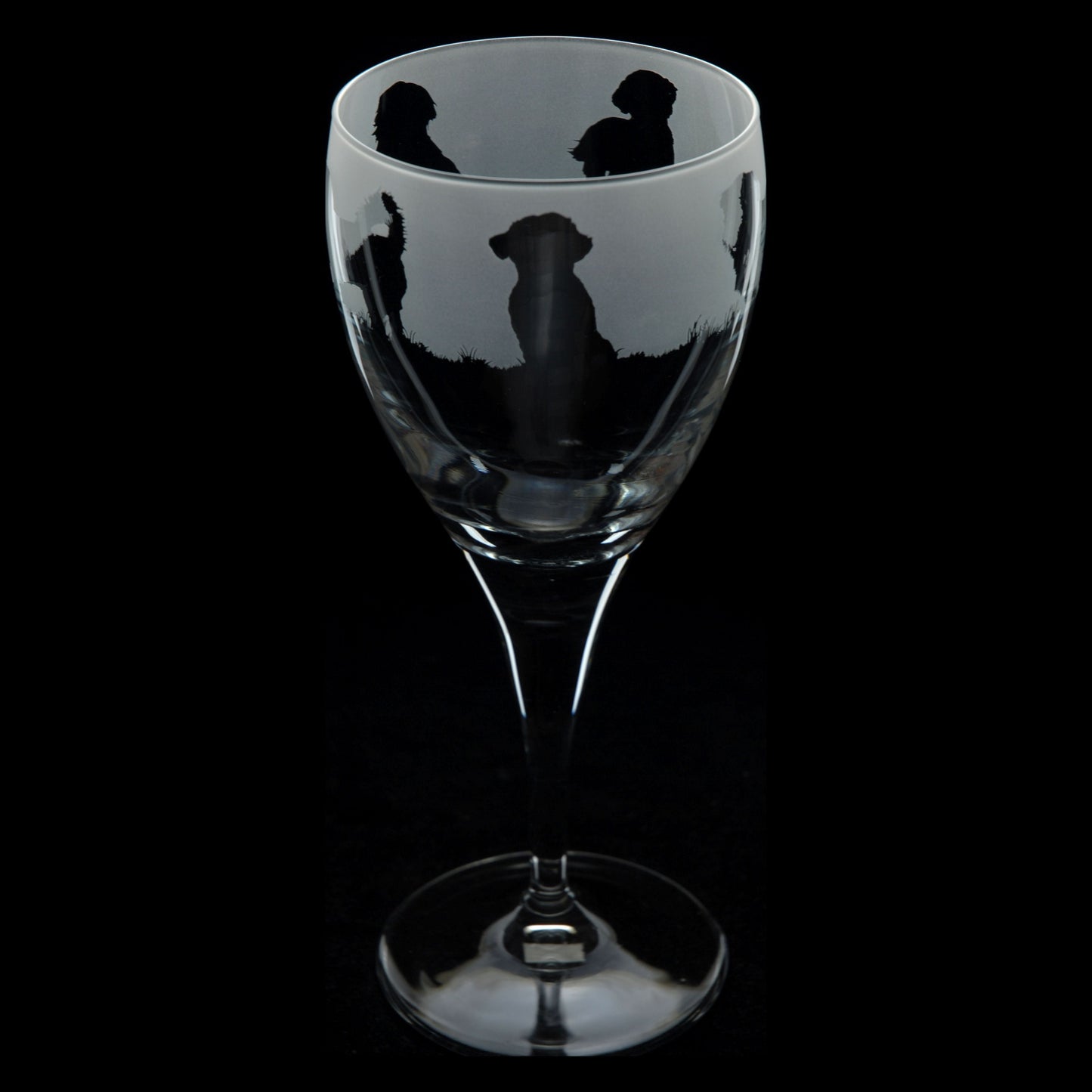 Shih Tzu Dog Crystal Wine Glass - Hand Etched/Engraved Gift