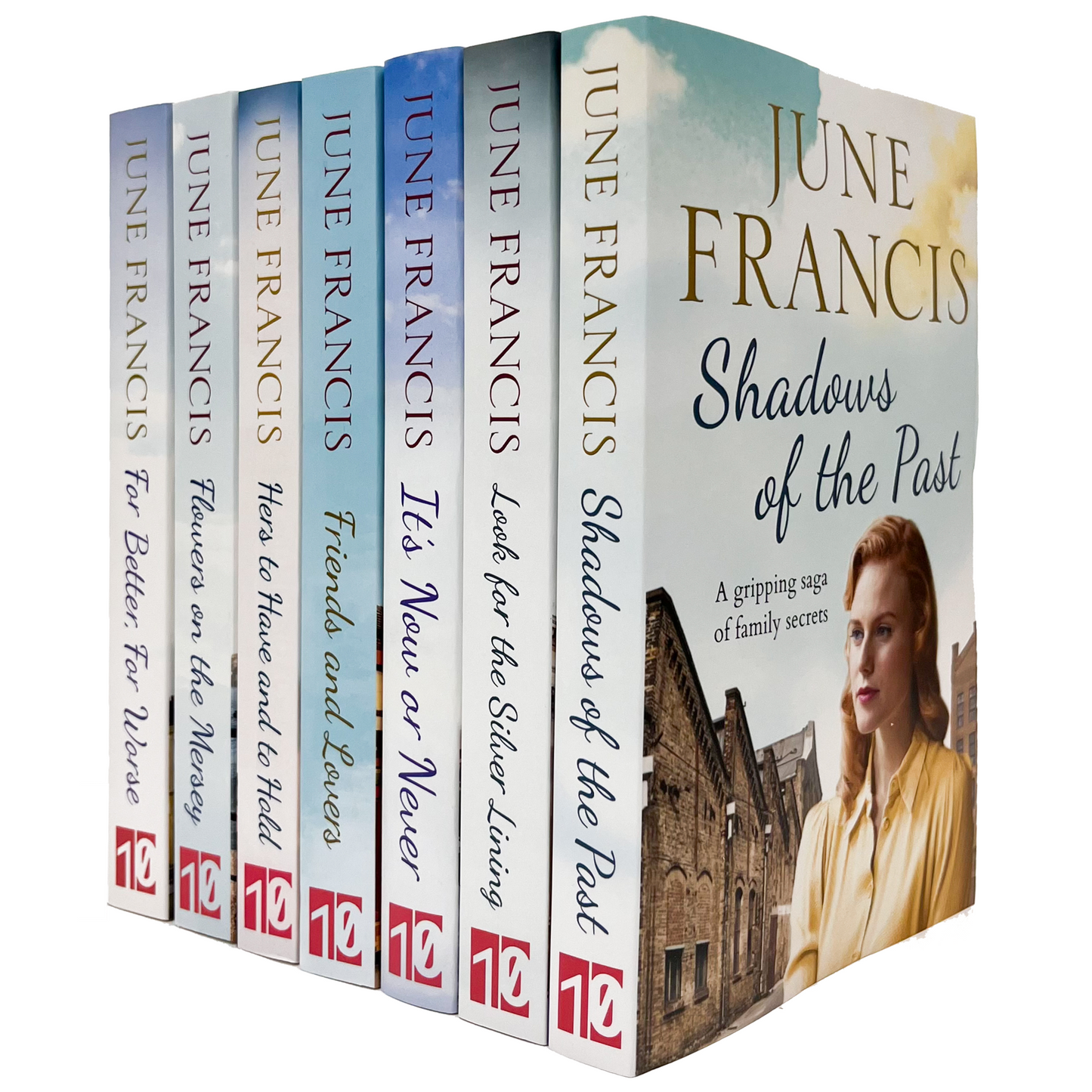 June Francis Collection 7 Books Set (Friends and Lovers, Flowers on the Mersey, Shadows of the Past, Hers to Have and to Hold, Look for the Silver Lining, It’s Now or Never, For Better For Worse)