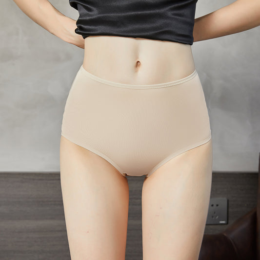 Knitted Silk High Rise French Cut Panties | Bourbon Milk Punch | Shimmer Collection