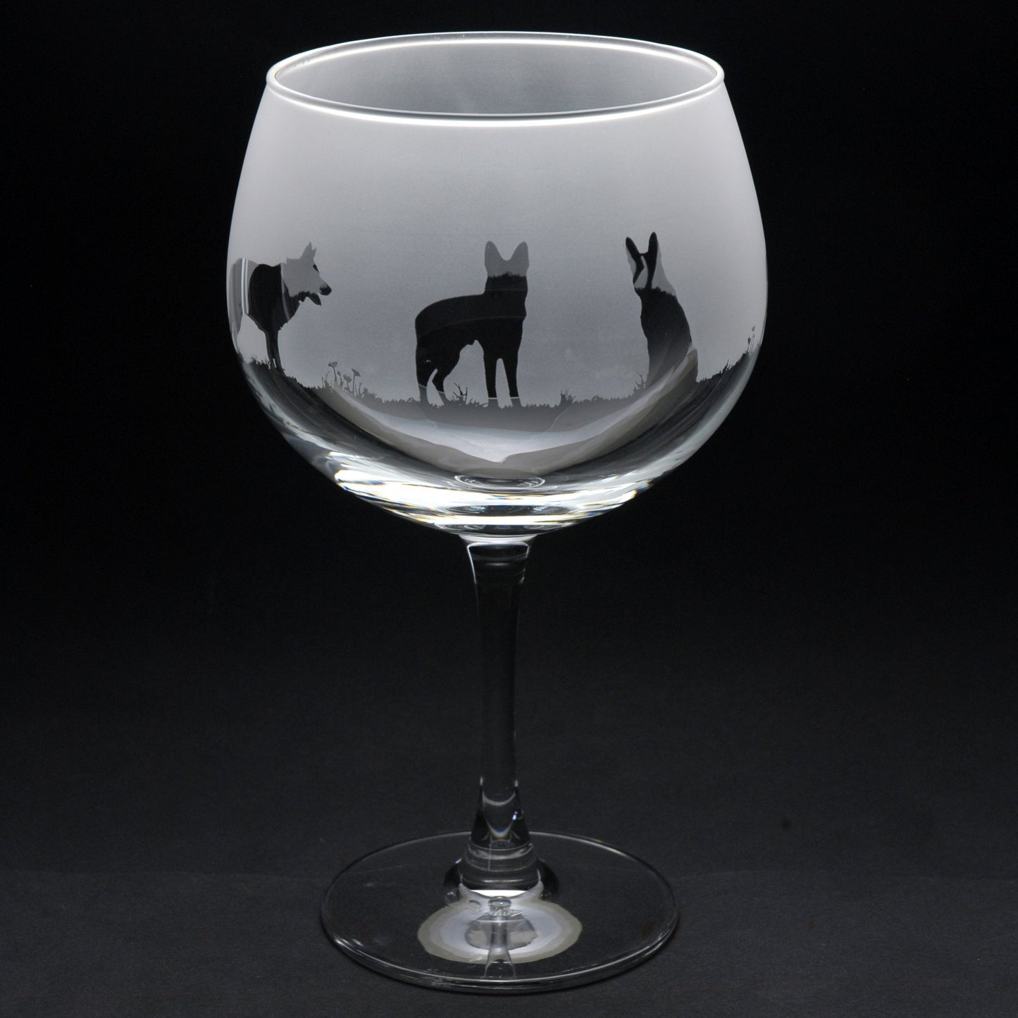 German Shepherd Dog Gin Cocktail Glass - Hand Etched/Engraved Gift