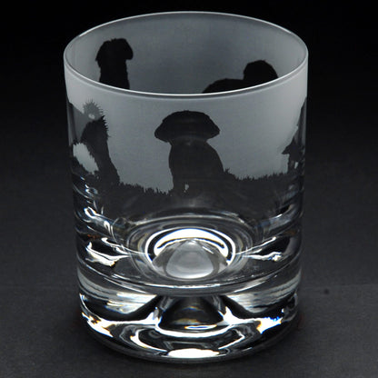 Maltese Dog Whiskey Tumbler Glass - Hand Etched/Engraved Gift