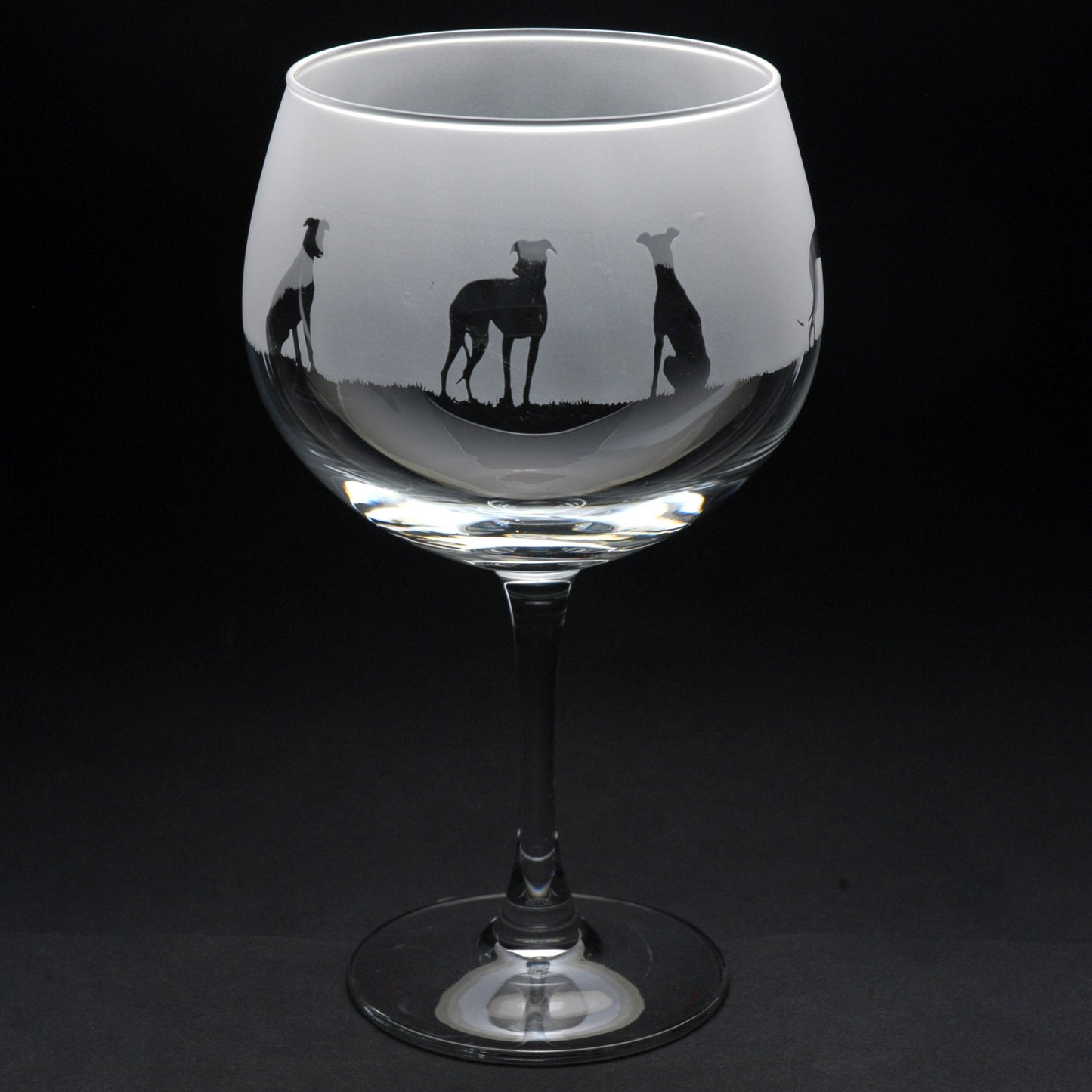 Greyhound Dog Gin Cocktail Glass - Hand Etched/Engraved Gift