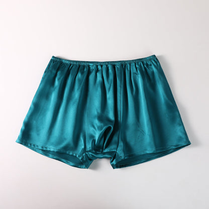 Turquoise Pure Mulberry Silk Men's Trunks | Low Rise | 19 Momme | Soar Collection