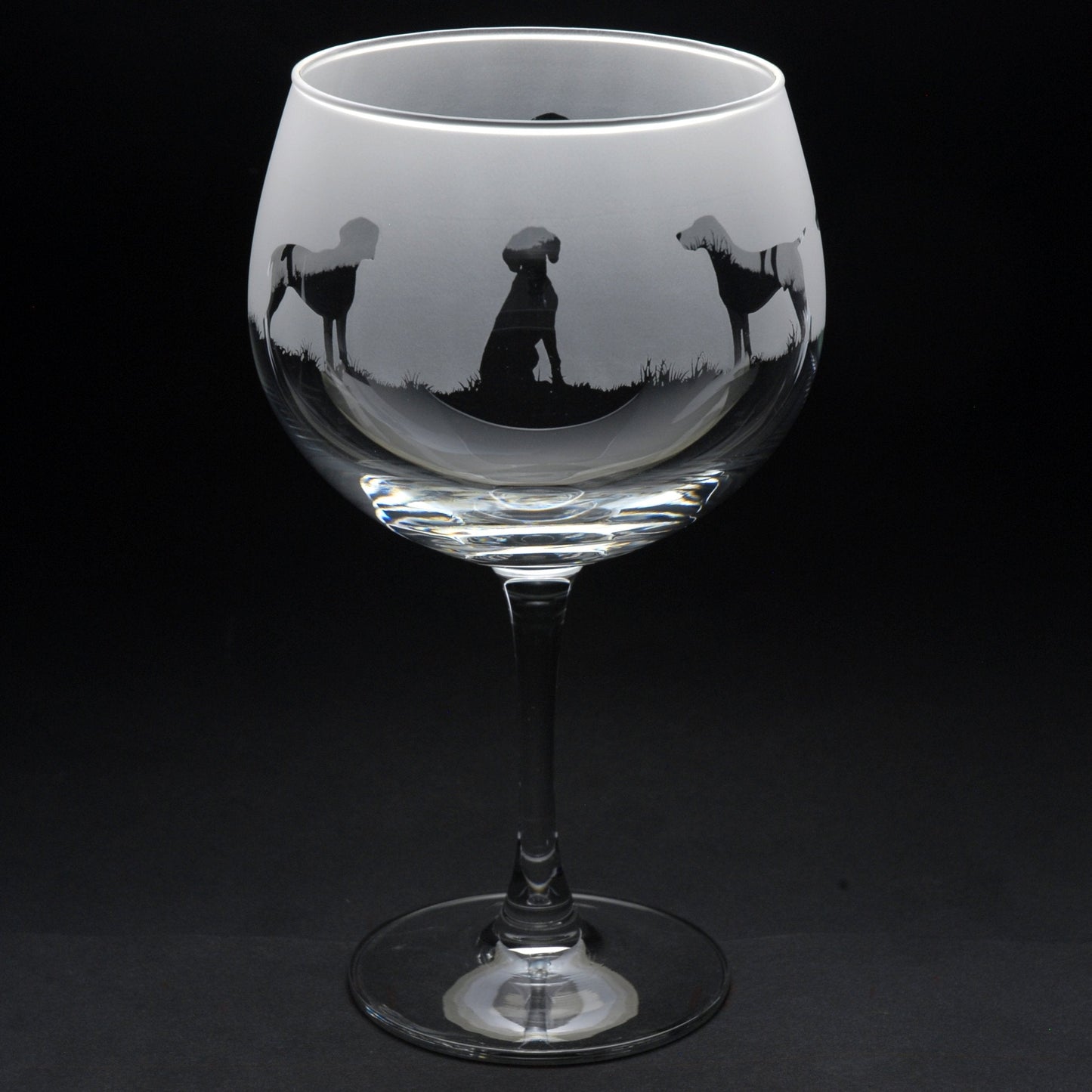 Pointer Dog Gin Cocktail Glass - Hand Etched/Engraved Gift