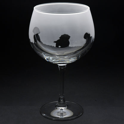 Maltese Dog Gin Cocktail Glass - Hand Etched/Engraved Gift