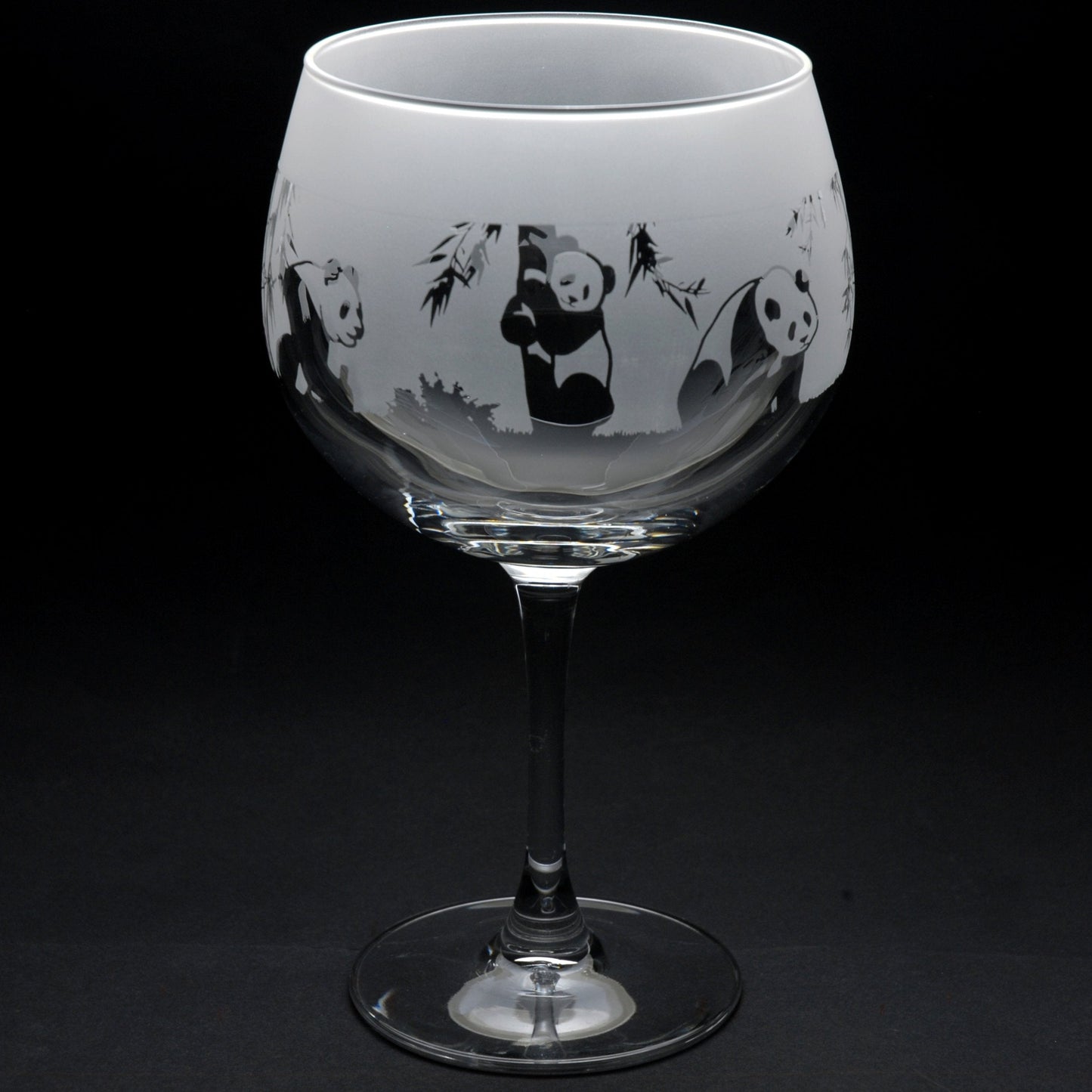 Panda Gin Cocktail Glass - Hand Etched/Engraved Gift