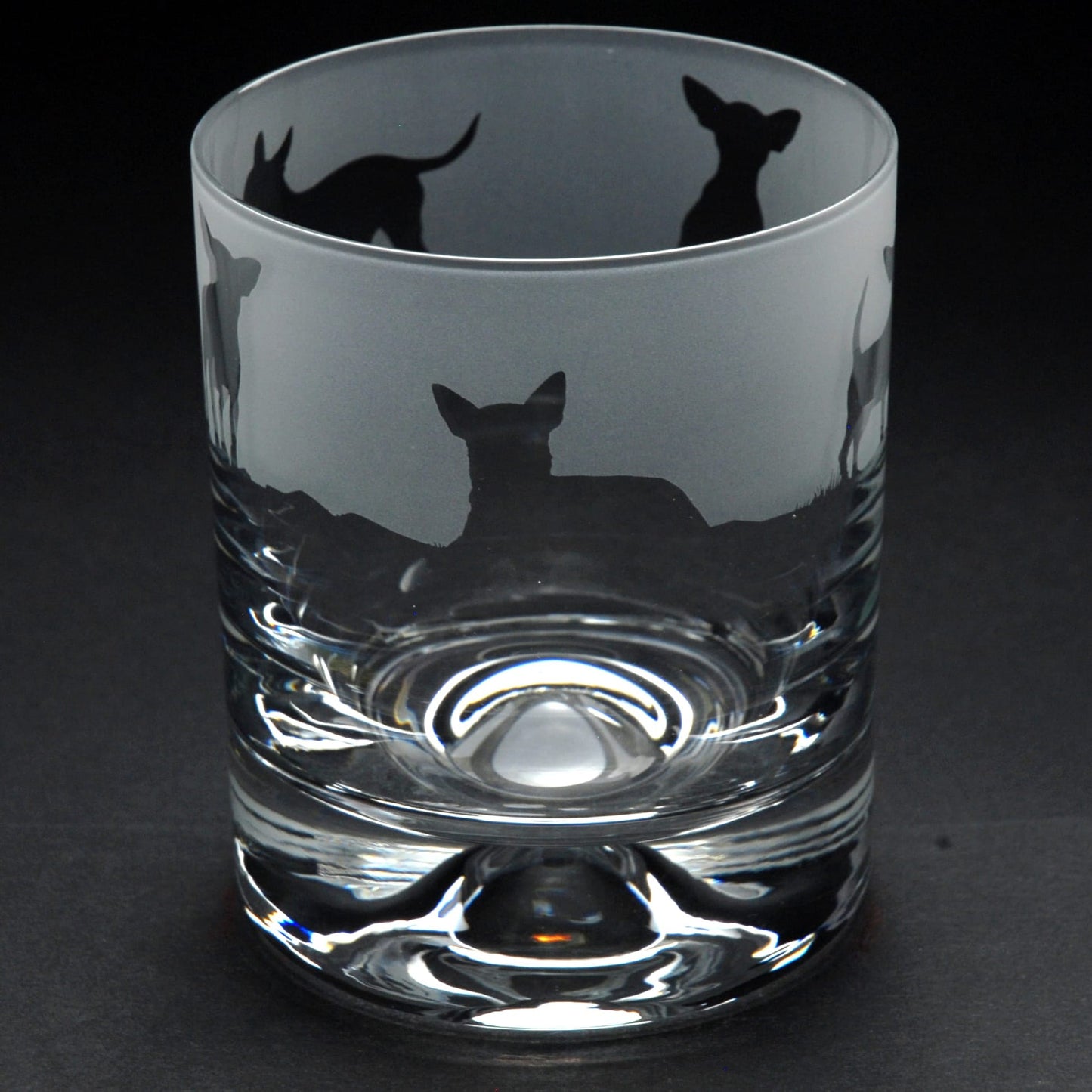 Cavalier King Charles Dog Whiskey Tumbler Glass - Hand Etched/Engraved Gift