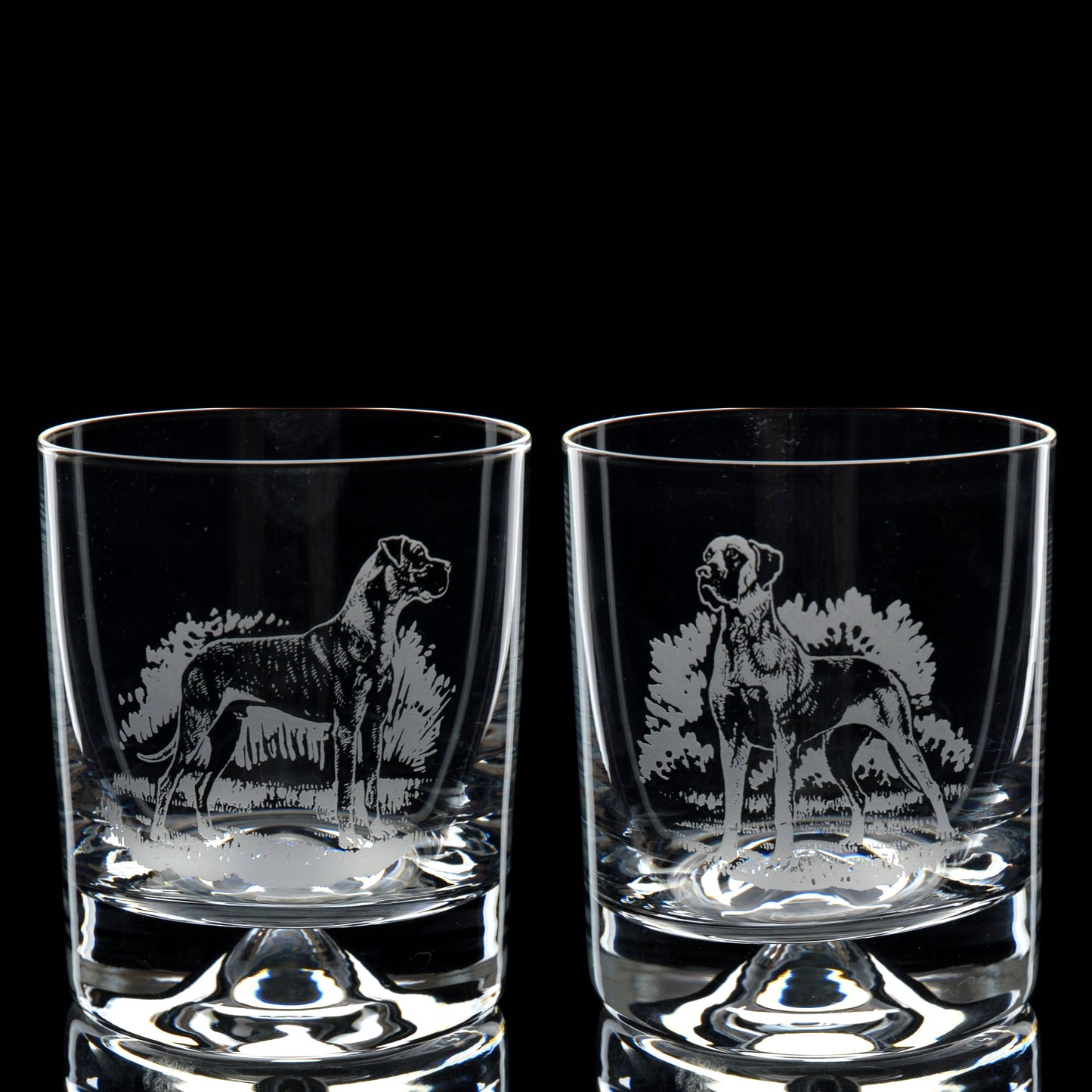 Great Dane Dog Whiskey Tumbler Glass - Hand Etched/Engraved Gift