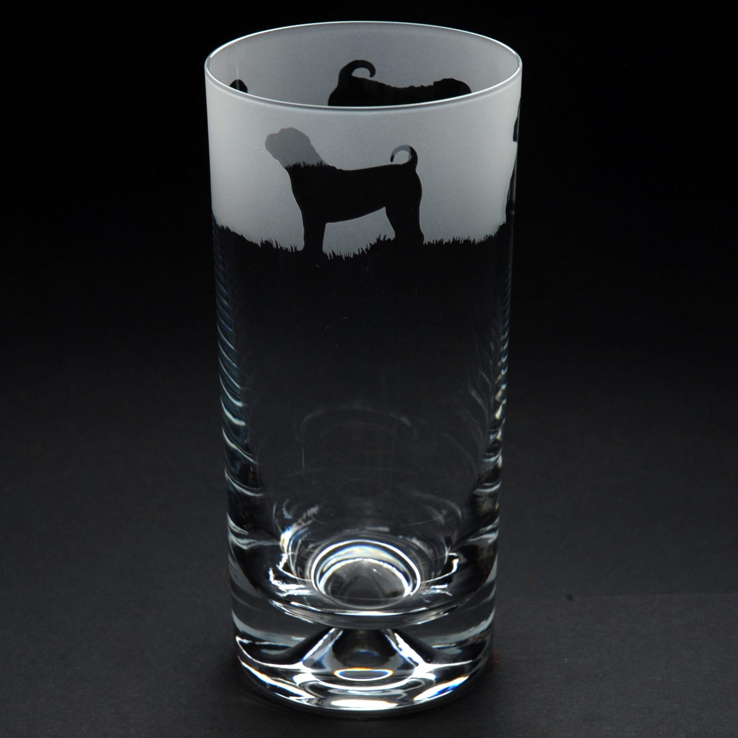 Shar Pei Dog Highball Glass - Hand Etched/Engraved Gift