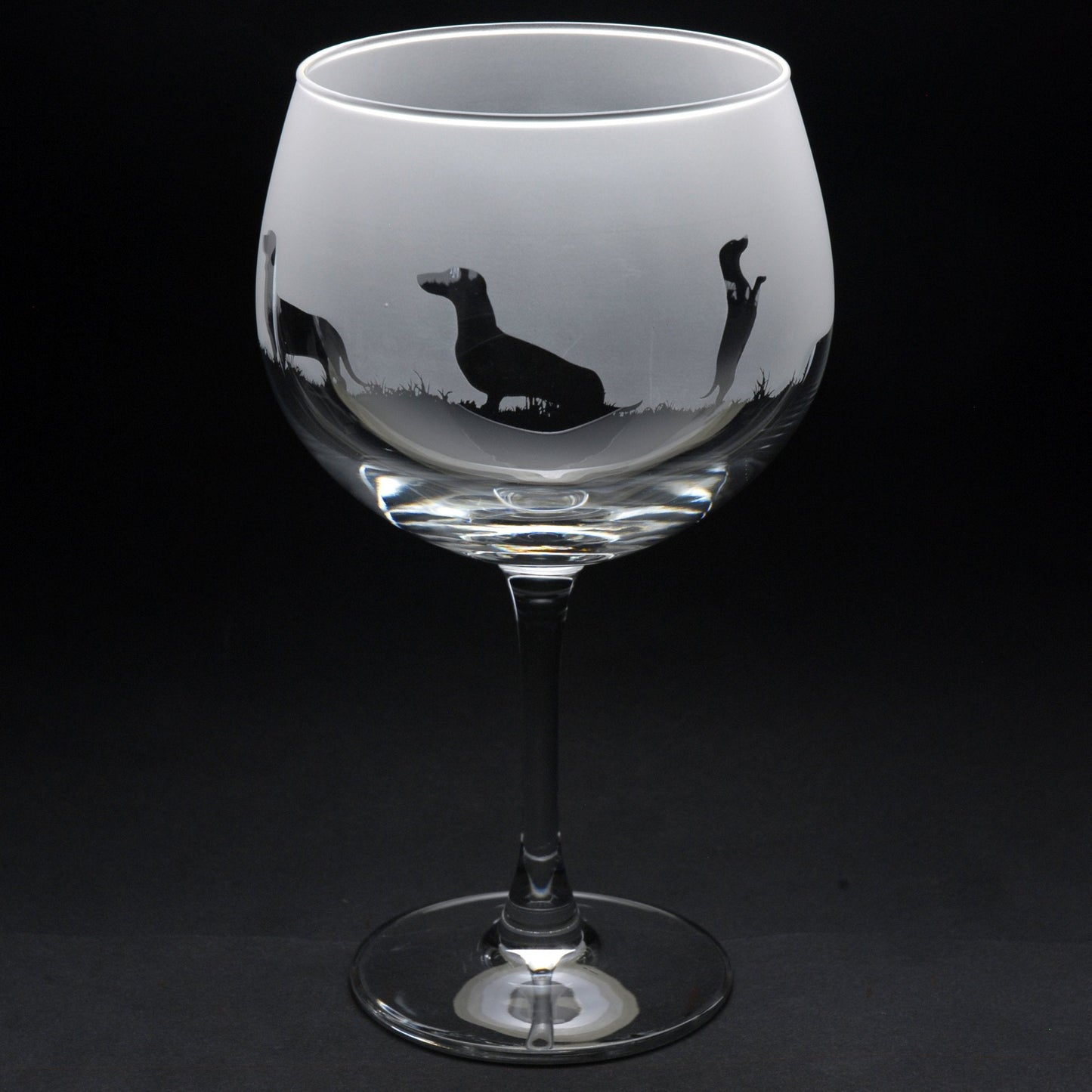 Dachshund Dog Gin Cocktail Glass - Hand Etched/Engraved Gift