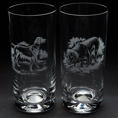 Weimaraner Dog Highball Glass - Hand Etched/Engraved Gift