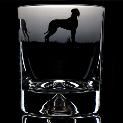 Great Dane Dog Whiskey Tumbler Glass - Hand Etched/Engraved Gift