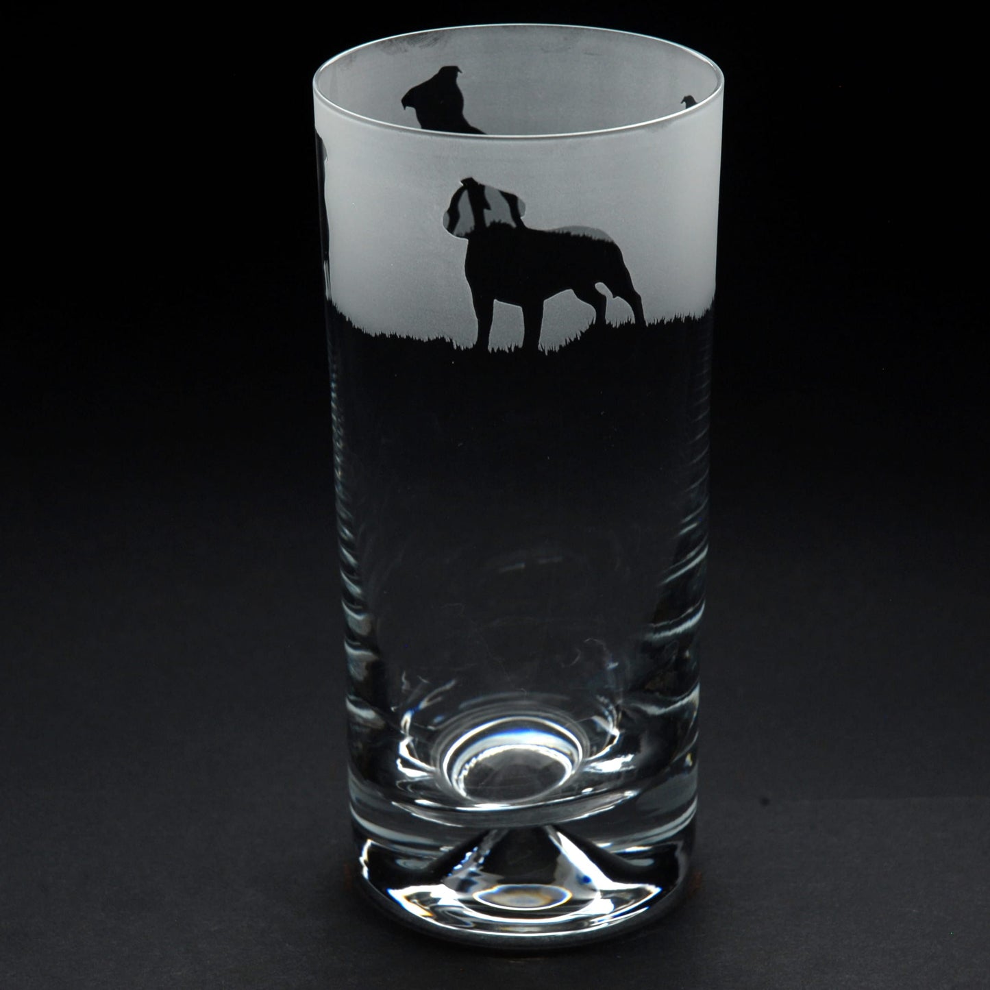 Staffy Dog Highball Glass - Hand Etched/Engraved Gift