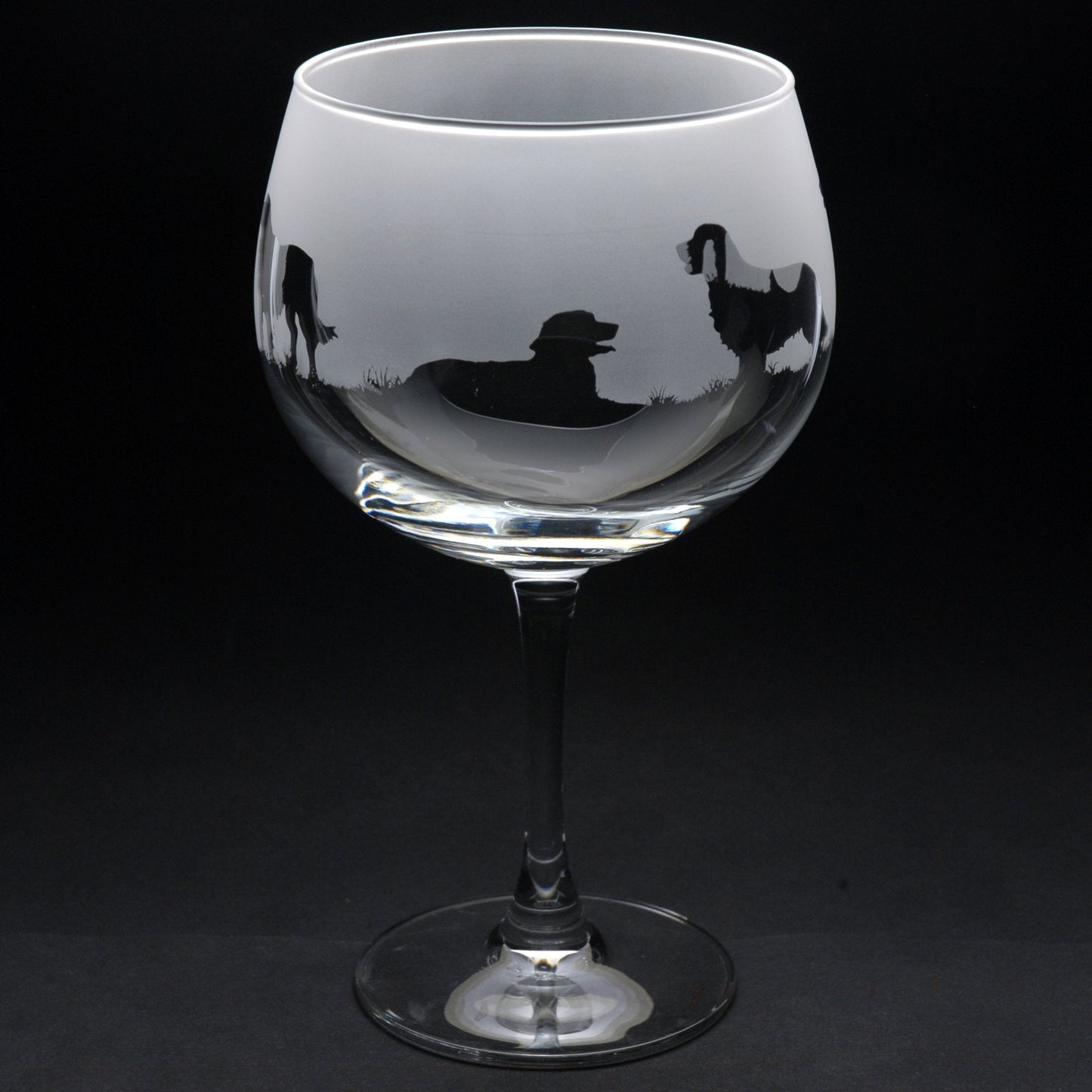 Golden Retriever Dog Gin Cocktail Glass - Hand Etched/Engraved Gift