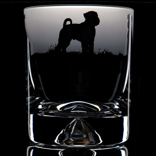 Schnauzer Dog Whiskey Tumbler Glass - Hand Etched/Engraved Gift