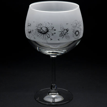 Bee Gin Cocktail Glass - Hand Etched/Engraved Gift