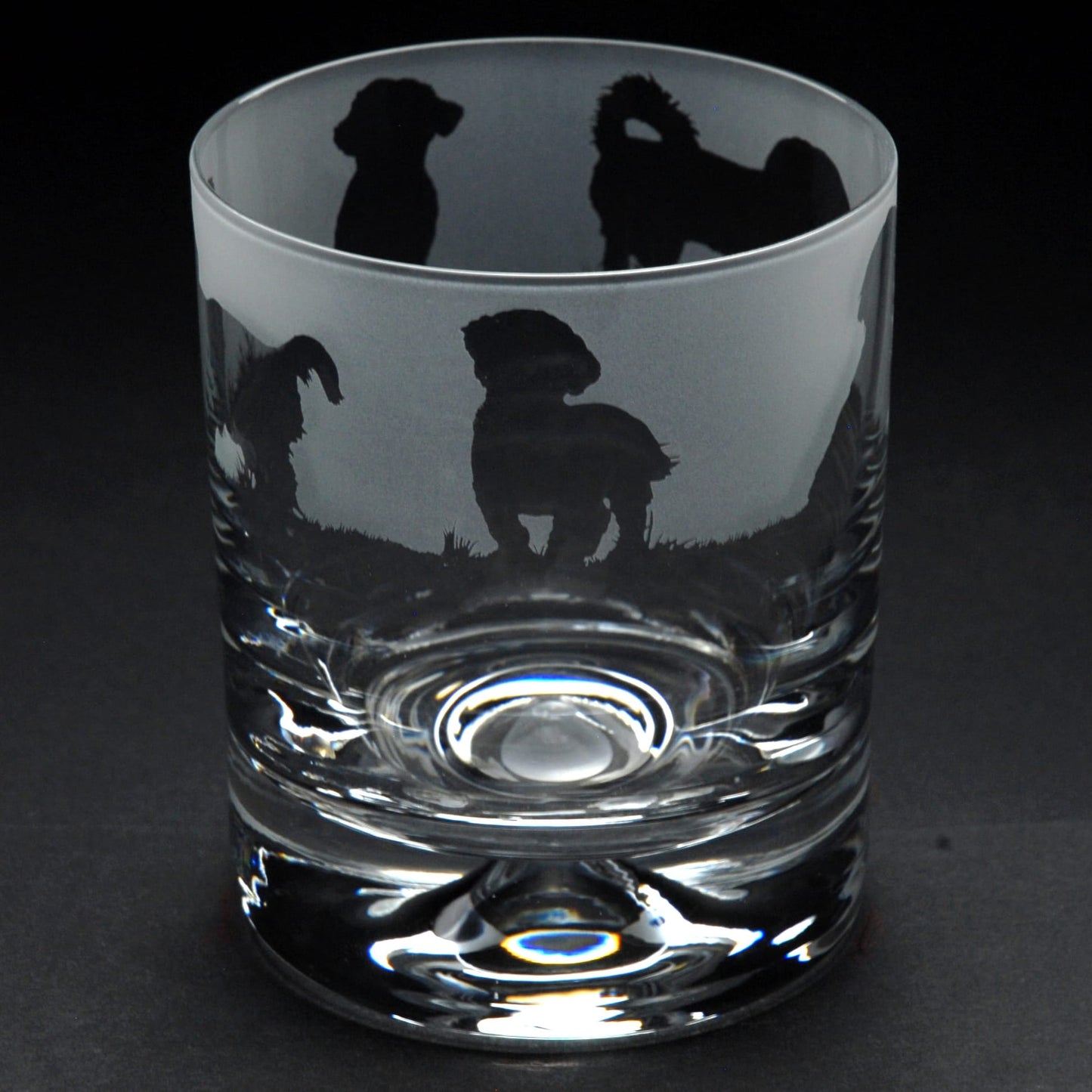 Shih Tzu Dog Whiskey Tumbler Glass - Hand Etched/Engraved Gift