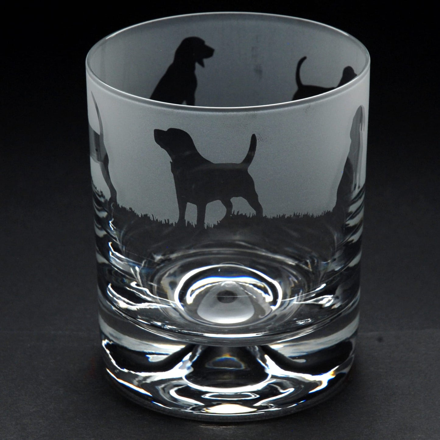 Beagle Dog Whiskey Tumbler Glass - Hand Etched/Engraved Gift